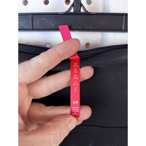 Spanx Leggings Womens Size Small Black Faux Leather Side Stripe High Waist - Picture 5 of 7